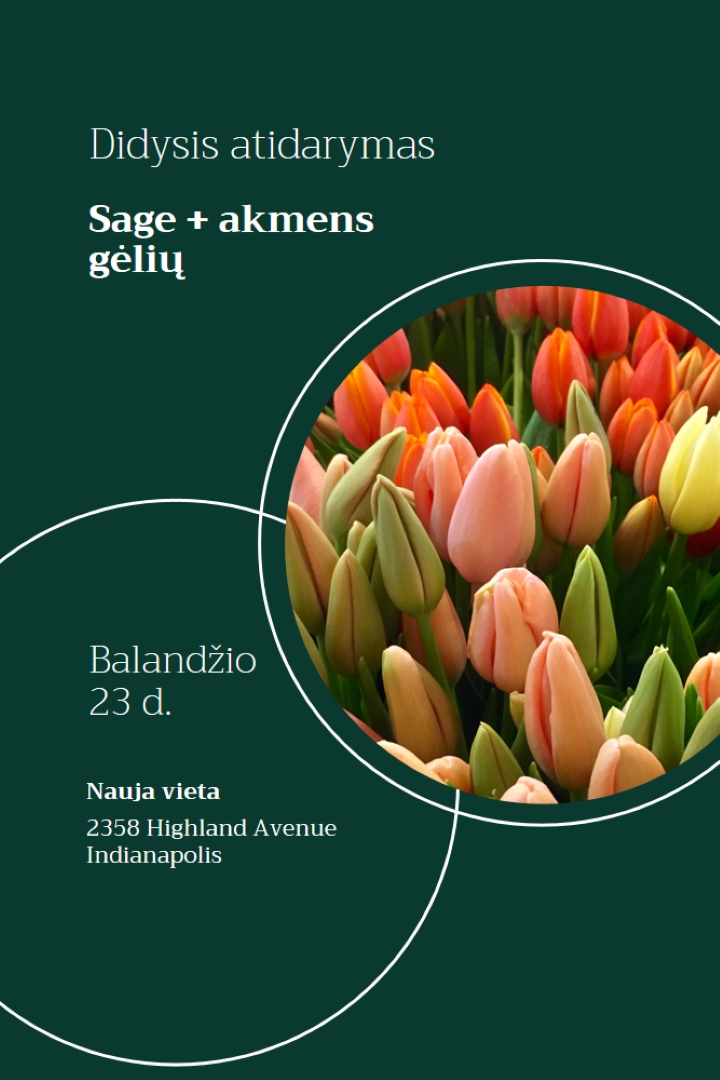 Floral boutique grand opening green modern-simple