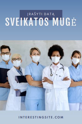 Sveikas gyvenimas blue modern-simple