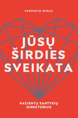 Jūsų širdies sveikata red modern-bold