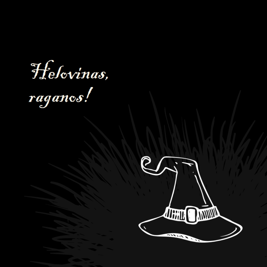 Tai Helovinas black whimsical-line
