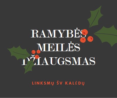 Ramybė, meilė, džiaugsmas gray modern-simple