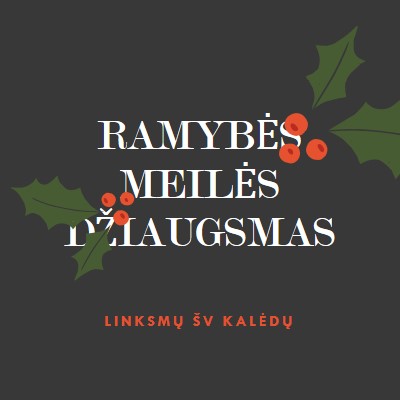 Ramybė, meilė, džiaugsmas gray modern-simple