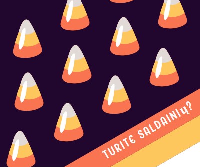 Helovino saldainiai kukurūzų orange whimsical-color-block