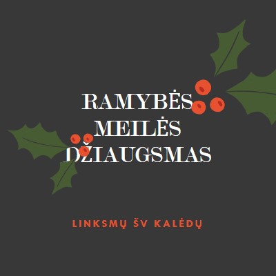 Ramybė, meilė, džiaugsmas gray modern-simple