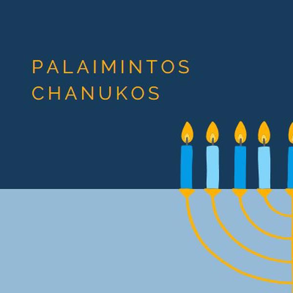 Palaiminta Chanuka blue modern-simple