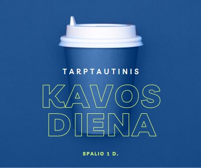 Kavinės kultūra blue modern-bold