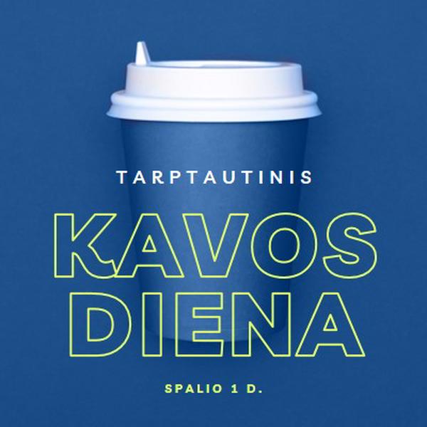 Kavinės kultūra blue modern-bold