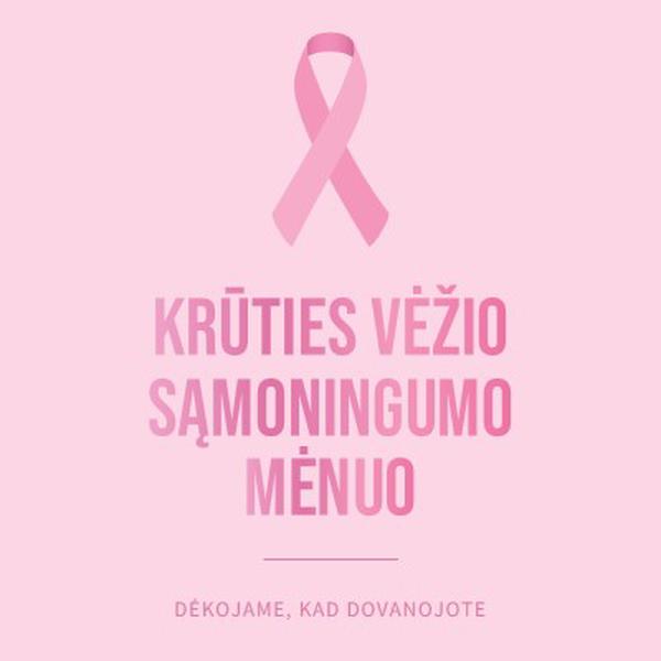 Krūties vėžio sąmoningumo mėnuo pink modern-simple