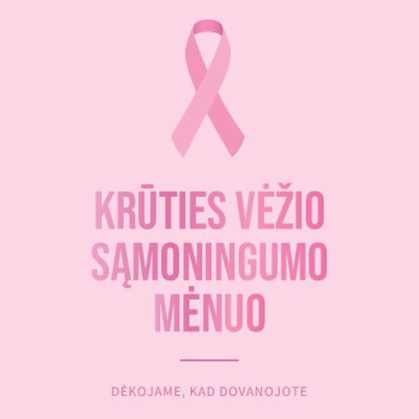 Krūties vėžio sąmoningumo mėnuo pink modern-simple