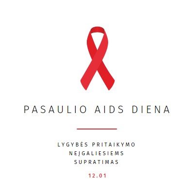 AIDS sąmoningumo didinimas white modern-simple