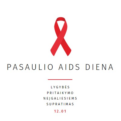 AIDS sąmoningumo didinimas white modern-simple