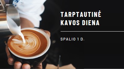 Tarptautinė kavos diena brown modern-simple