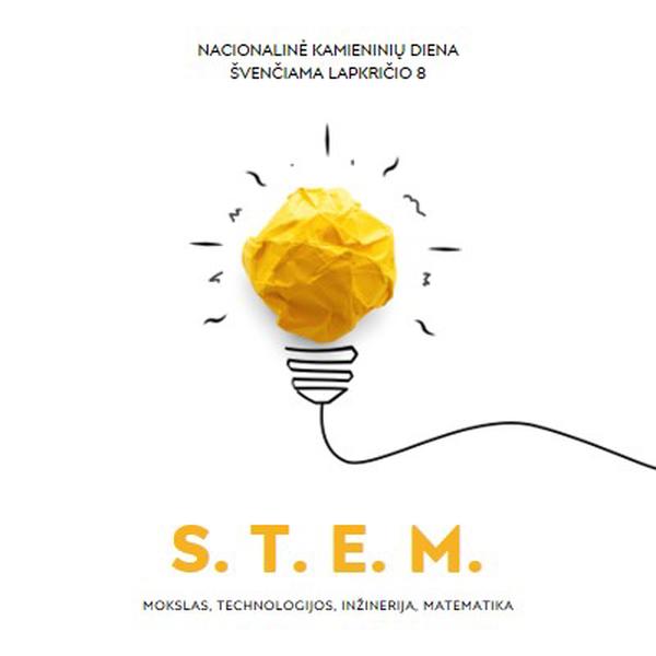 Mokslas, technologijos, inžinerija, matematika yellow modern-simple