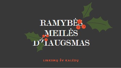 Ramybė, meilė, džiaugsmas gray modern-simple