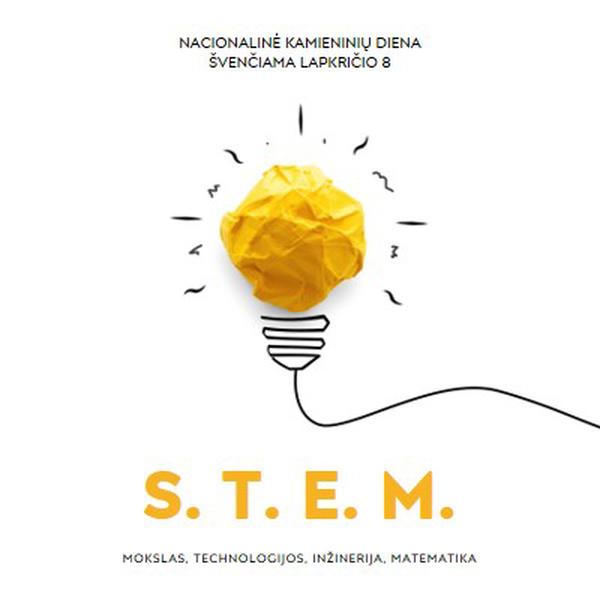 Mokslas, technologijos, inžinerija, matematika yellow modern-simple