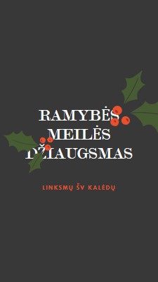 Ramybė, meilė, džiaugsmas gray modern-simple