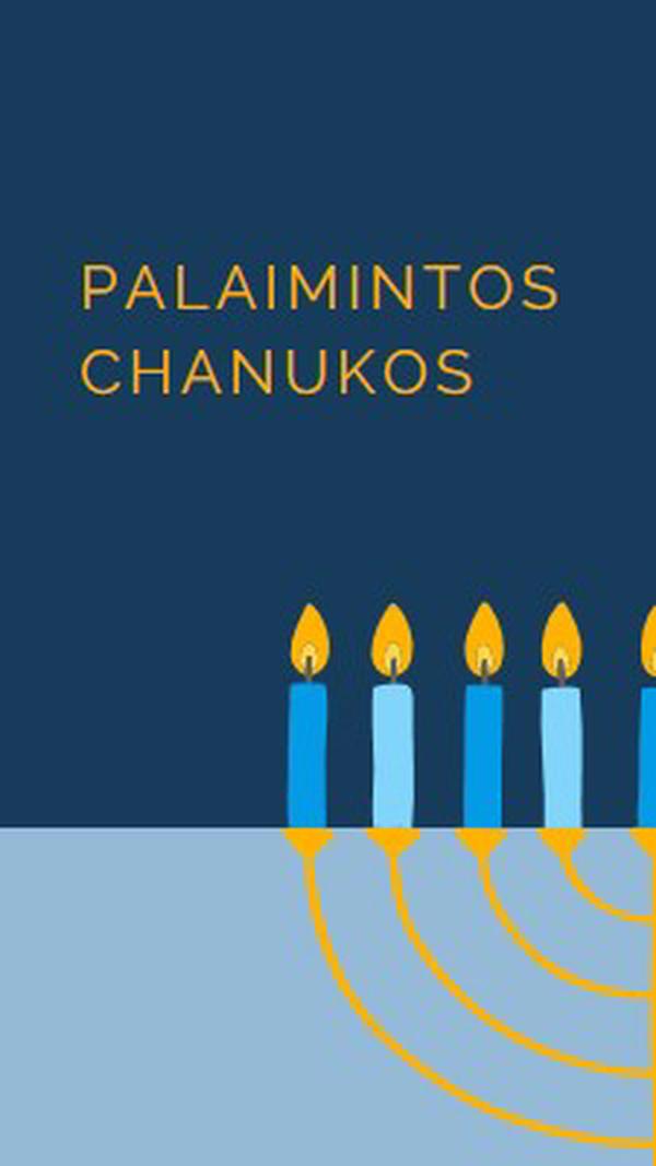 Palaiminta Chanuka blue modern-simple