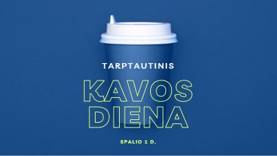 Kavinės kultūra blue modern-bold