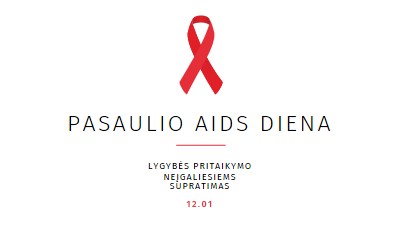 AIDS sąmoningumo didinimas white modern-simple