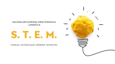 Mokslas, technologijos, inžinerija, matematika yellow modern-simple