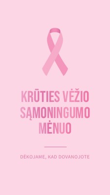 Krūties vėžio sąmoningumo mėnuo pink modern-simple