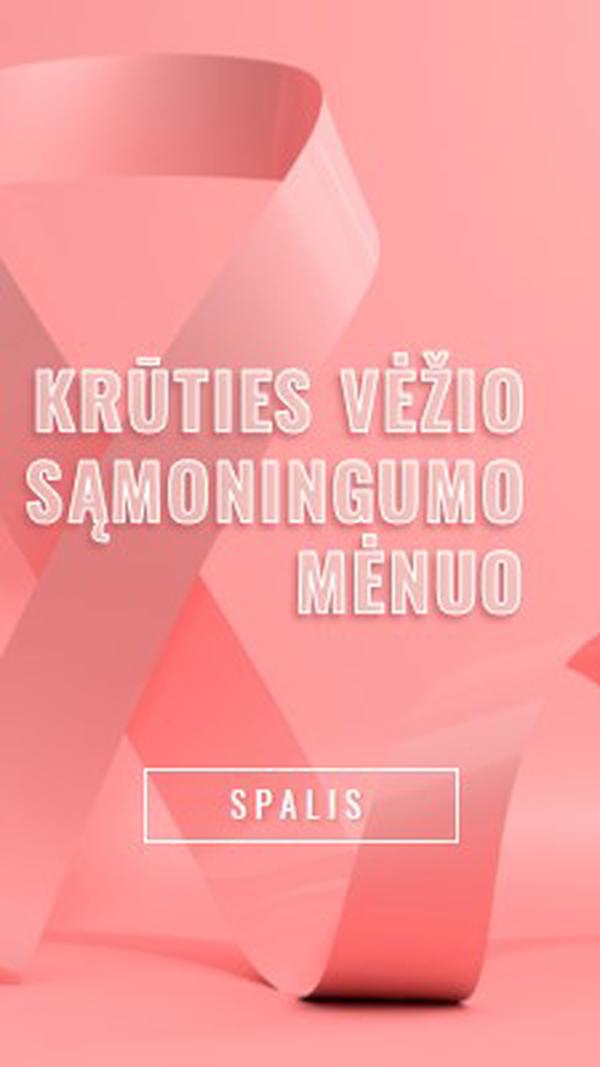 Krūties vėžio sąmoningumo pink modern-bold