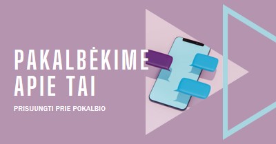 Pokalbio pradžia purple modern-geometric-&-linear