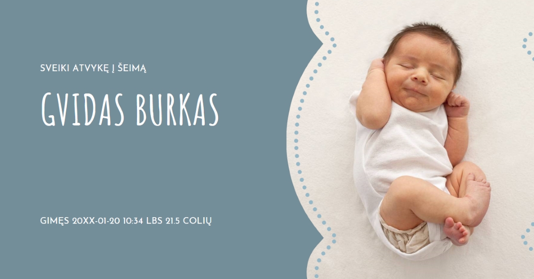 Mėlynas kūdikis blue modern-simple