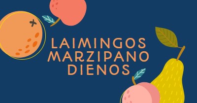 Su Marzipano diena blue whimsical-line