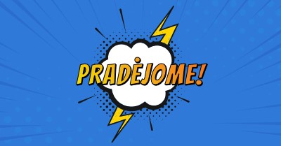 Pradėjome! blue modern-bold