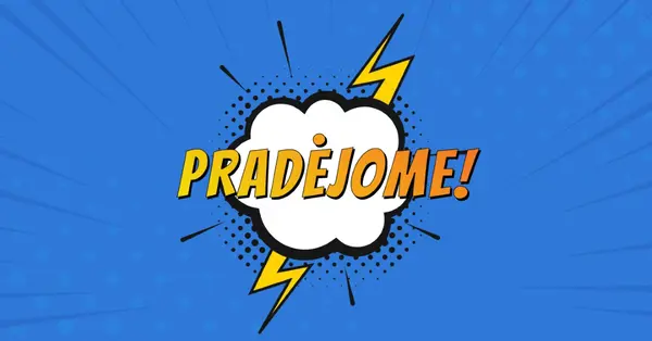 Pradėjome! blue modern-bold