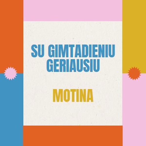 Su gimtadieniu geriausio gray retro,bold,geometric