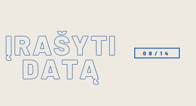 Mėlyna data gray whimsical-line