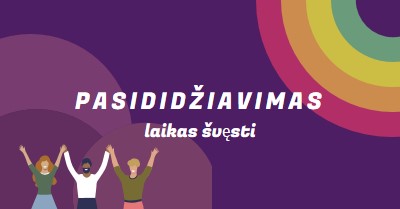 Švęsti išdidumą purple modern-bold