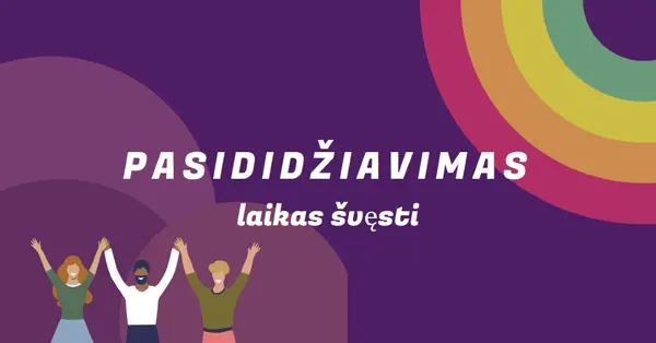 Švęsti išdidumą purple modern-bold