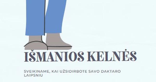 Išmanios kelnės blue modern-color-block