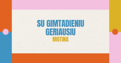 Su gimtadieniu geriausio gray retro,bold,geometric