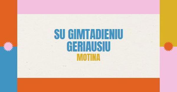 Su gimtadieniu geriausio gray retro,bold,geometric