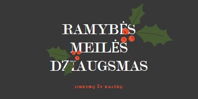 Ramybė, meilė, džiaugsmas gray modern-simple