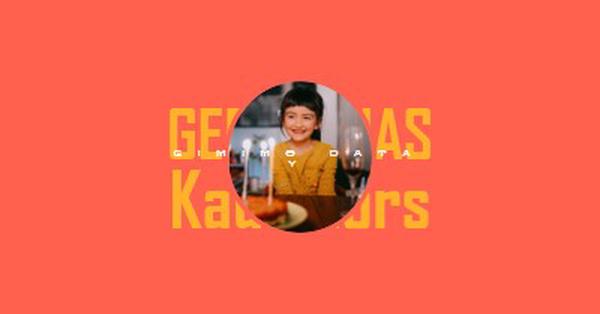 Geriausias gimtadienis kada nors red bold,typographic,photo,bright,strong