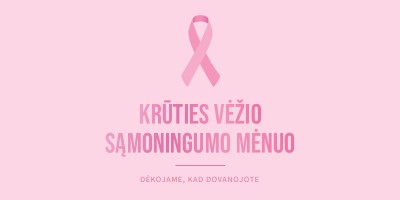 Krūties vėžio sąmoningumo mėnuo pink modern-simple