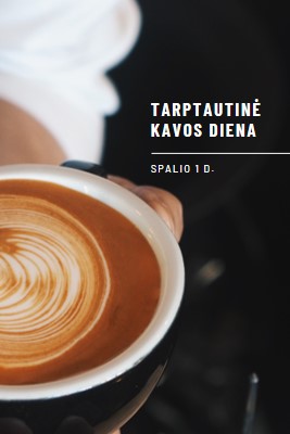 Tarptautinė kavos diena brown modern-simple