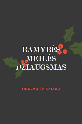 Ramybė, meilė, džiaugsmas gray modern-simple