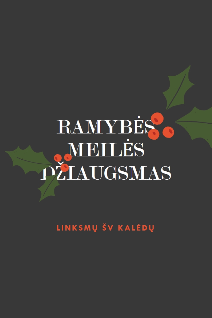 Ramybė, meilė, džiaugsmas gray modern-simple