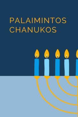 Palaiminta Chanuka blue modern-simple