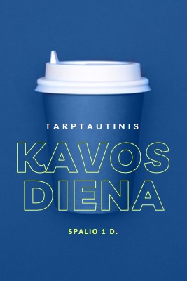 Kavinės kultūra blue modern-bold