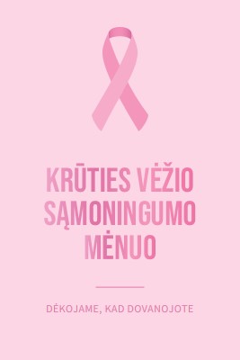 Krūties vėžio sąmoningumo mėnuo pink modern-simple