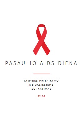 AIDS sąmoningumo didinimas white modern-simple