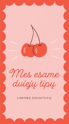 Mes esame dviejų tipų red illustration,retro,playful