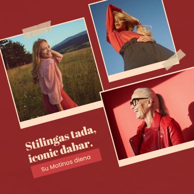 Stilinga Motinos diena red collage,photo,dynamic,multi-photo,multi-image,montage